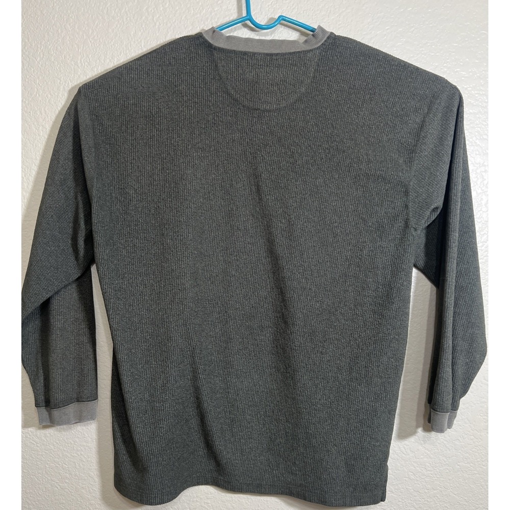 VTG Big Dogs Pullover 1/4 Button Sweatshirt - Mens Size XXL‎ - Green/Gray - Picture 3 of 8